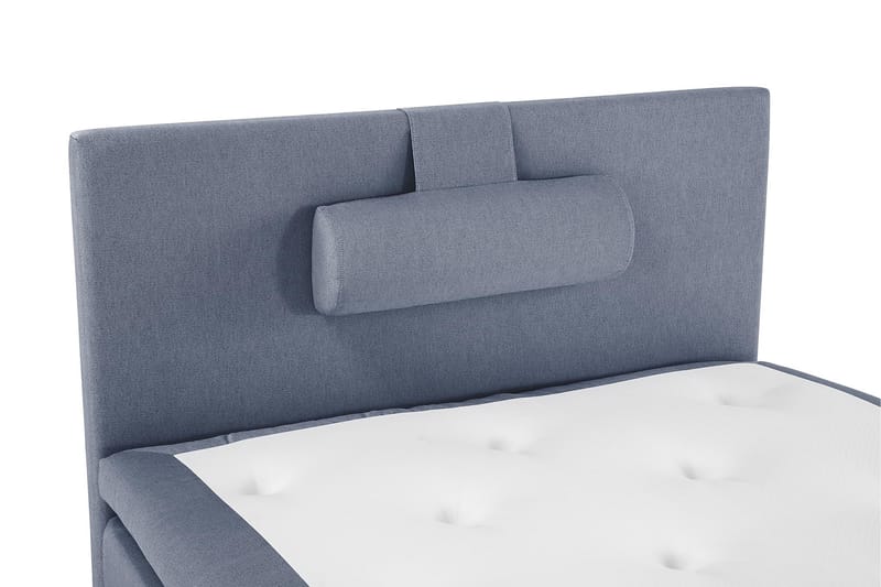 Lucky Komplet Sengepakke 120x200 Polyeter Glat Sengegavl - Nakkepude Stor Mørkeblå - Møbler - Senge - Komplet sengepakke