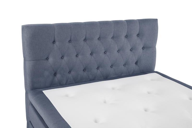 Lucky Komplet Sengepakke 120x200 Polyeter Diamant Sengegavl - Mørkeblå - Møbler - Senge - Komplet sengepakke