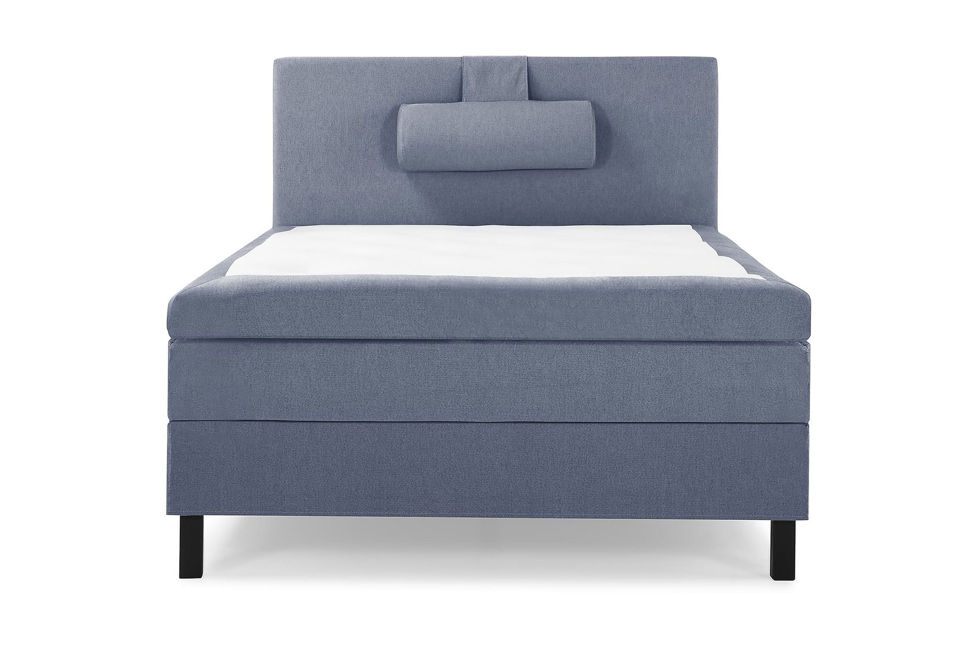 Lucky Komplet Sengepakke 120x200 Polyeter Glat Sengegavl - Nakkepude Stor Mørkeblå - Møbler - Senge - Komplet sengepakke
