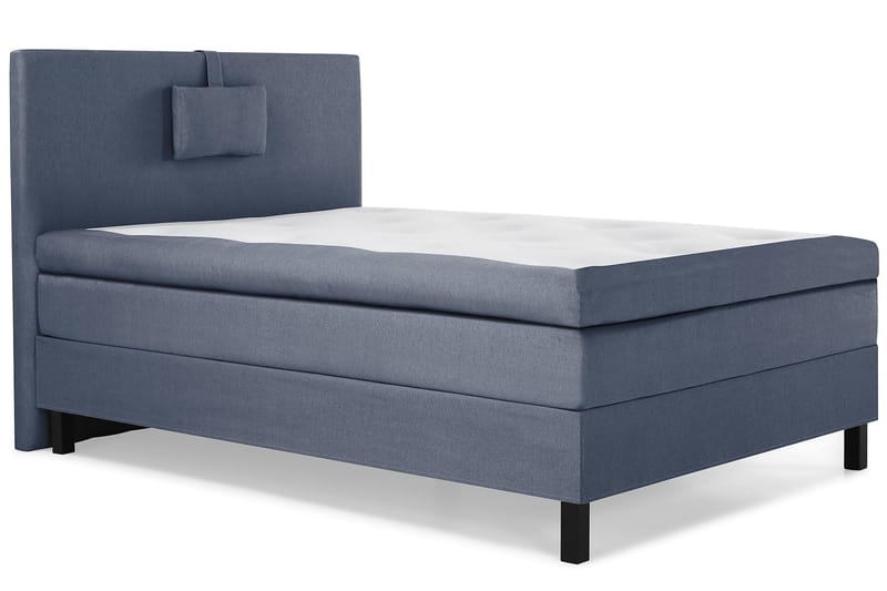 Lucky Komplet Sengepakke 120x200 Polyeter Glat Sengegavl - Nakkepude Lille Mørkeblå - Møbler - Senge - Komplet sengepakke