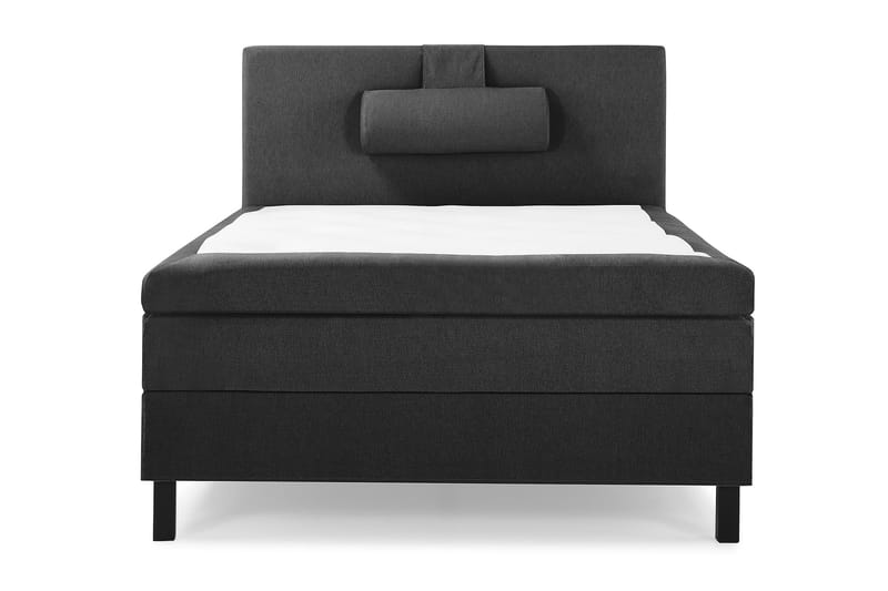 Lucky Komplet Sengepakke 120x200 Polyeter Glat Sengegavl - Nakkepude Stor Sort/Grå - Møbler - Senge - Komplet sengepakke