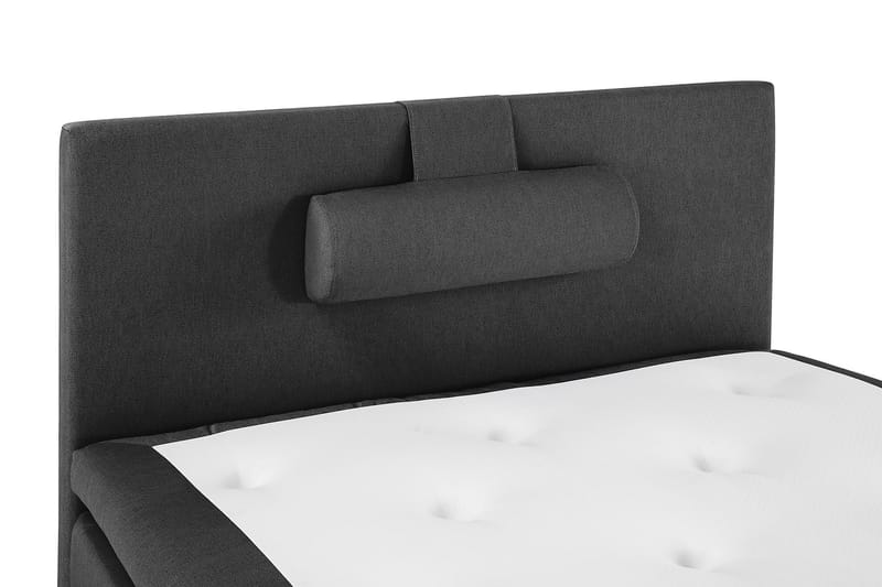 Lucky Komplet Sengepakke 120x200 Polyeter Glat Sengegavl - Nakkepude Stor Sort/Grå - Møbler - Senge - Komplet sengepakke