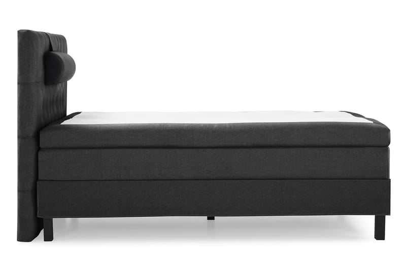Lucky Komplet Sengepakke 120x200 Polyeter Diamant Sengegavl - Nakkepude Stor Sort/Grå - Møbler - Senge - Komplet sengepakke