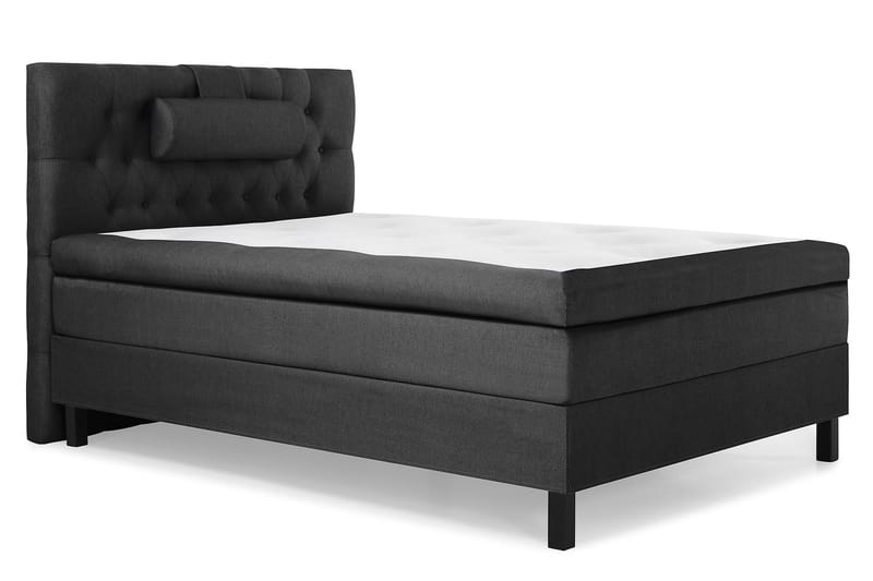 Lucky Komplet Sengepakke 120x200 Polyeter Diamant Sengegavl - Nakkepude Stor Sort/Grå - Møbler - Senge - Komplet sengepakke