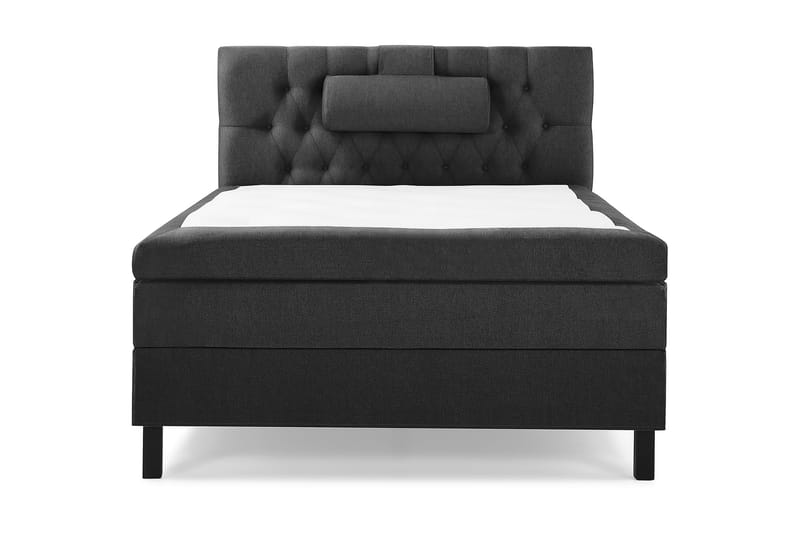 Lucky Komplet Sengepakke 120x200 Polyeter Diamant Sengegavl - Nakkepude Stor Sort/Grå - Møbler - Senge - Komplet sengepakke