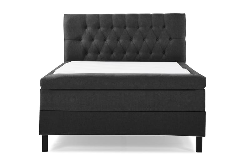 Lucky Komplet Sengepakke 120x200 Polyeter Diamant Sengegavl - Sort/Grå - Møbler - Senge - Komplet sengepakke