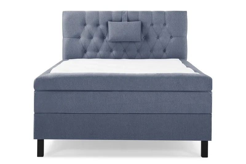 Lucky Komplet Sengepakke 120x200 Polyeter Diamant Sengegavl - Nakkepude Lille Mørkeblå - Møbler - Senge - Kontinentalsenge