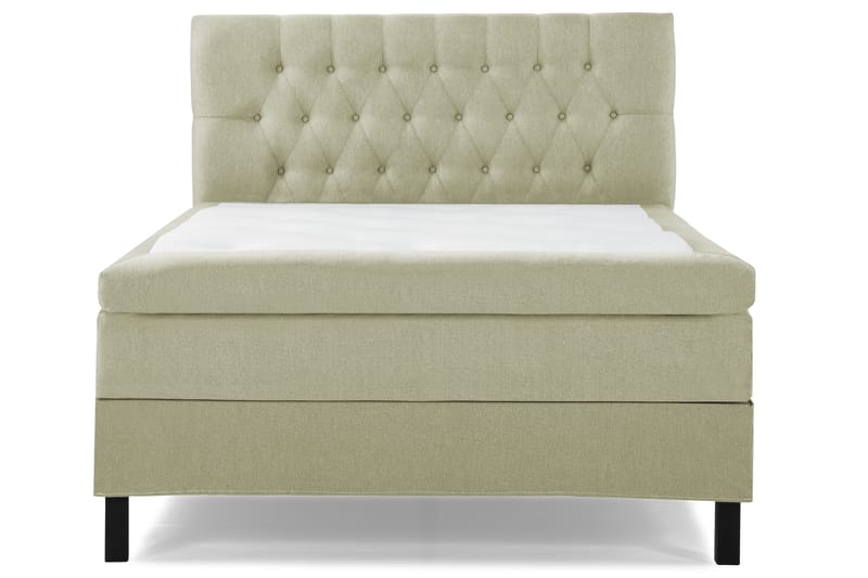 Lucky Komplet Sengepakke 120x200 Polyeter Diamant Sengegavl - Grøn - Møbler - Senge - Komplet sengepakke