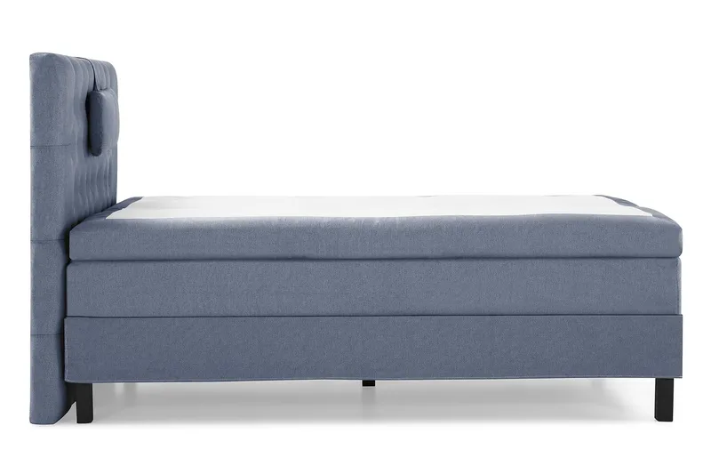 Lucky Komplet Sengepakke 120x200 Polyeter Diamant Sengegavl - Nakkepude Lille Mørkeblå - Møbler - Senge - Kontinentalsenge