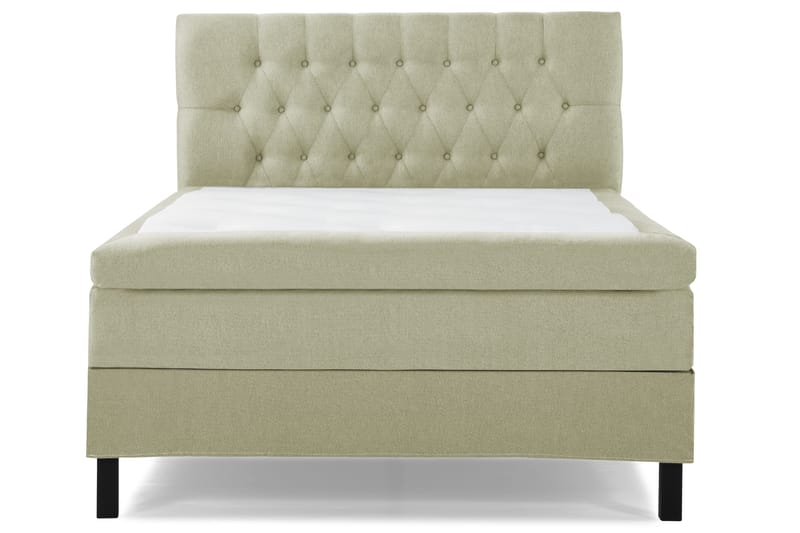 Lucky Komplet Sengepakke 120x200 Polyeter Diamant Sengegavl - Grøn - Møbler - Senge - Kontinentalsenge