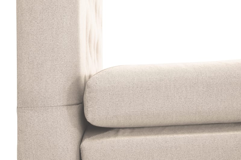 Lucky Komplet Sengepakke 120x200 Polyeter Diamant Sengegavl - Beige - Møbler - Senge - Kontinentalsenge