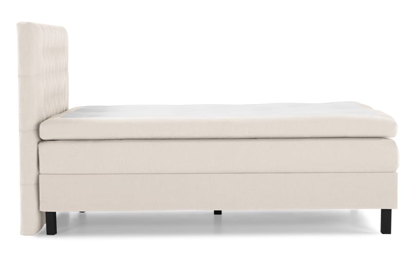 Lucky Komplet Sengepakke 120x200 Polyeter Diamant Sengegavl - Beige - Møbler - Senge - Komplet sengepakke