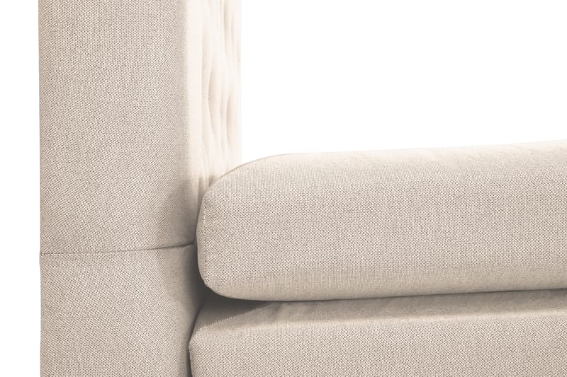 Lucky Komplet Sengepakke 120x200 Polyeter Diamant Sengegavl - Beige - Møbler - Senge - Komplet sengepakke