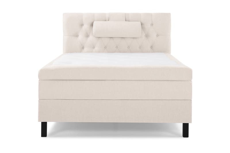 Lucky Komplet Sengepakke 120x200 Polyeter Diamant Sengegavl - Nakkepude Stor Beige - Møbler - Senge - Komplet sengepakke