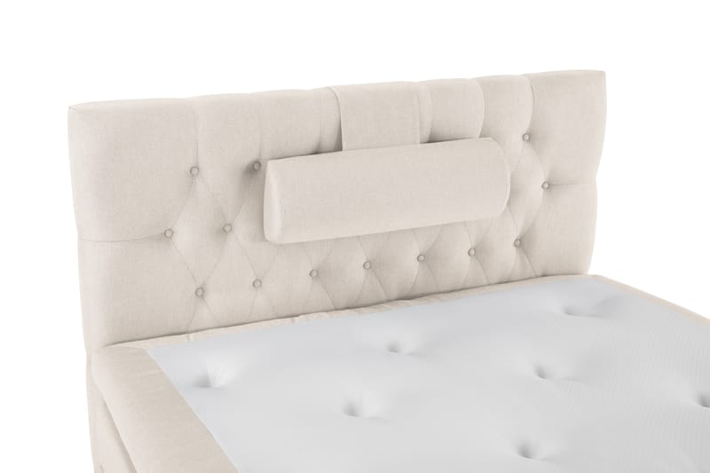 Lucky Komplet Sengepakke 120x200 Polyeter Diamant Sengegavl - Nakkepude Stor Beige - Møbler - Senge - Komplet sengepakke