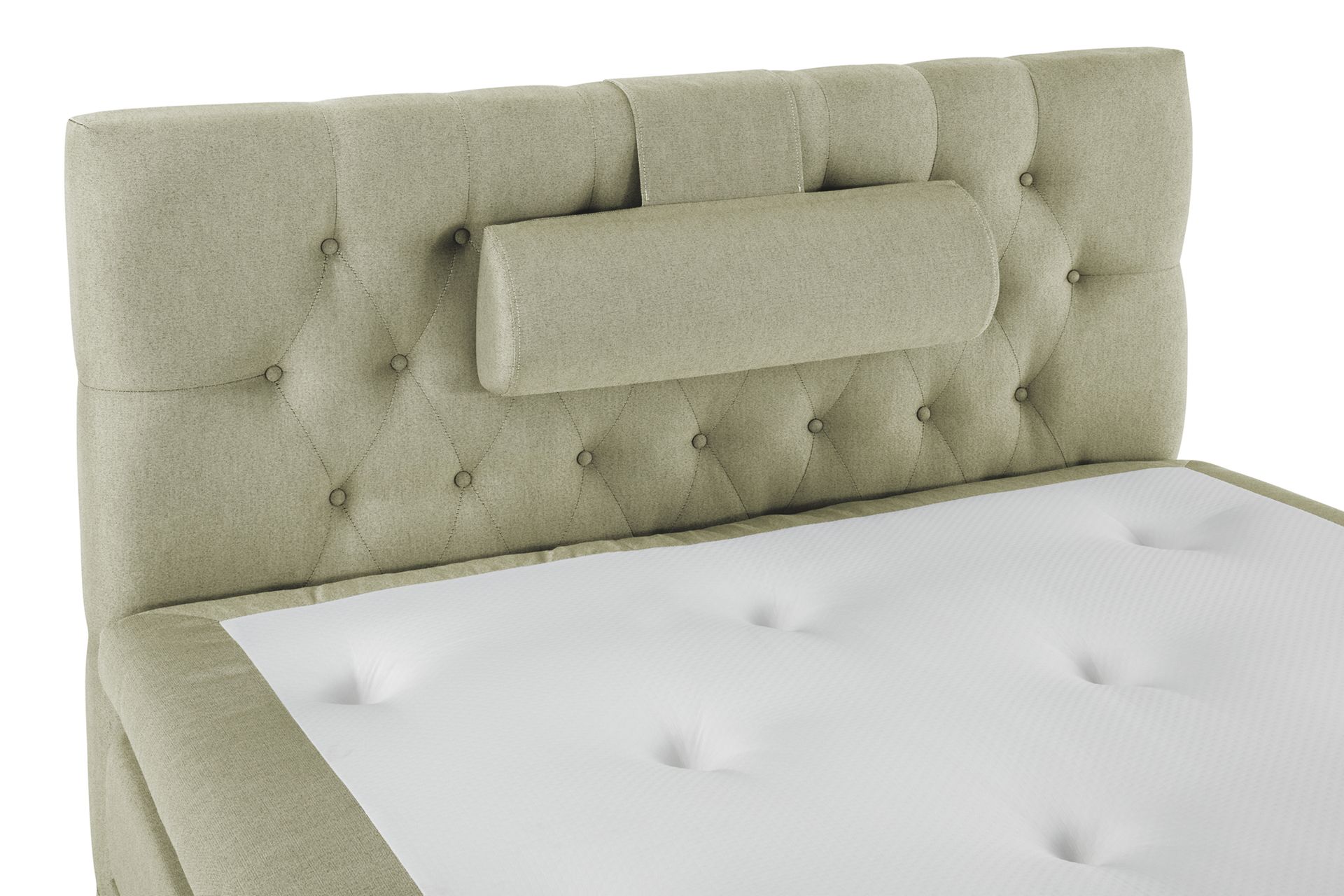 Lucky Komplet Sengepakke 120x200 Polyeter Diamant Sengegavl - Nakkepude Stor Grøn - Møbler - Senge - Komplet sengepakke