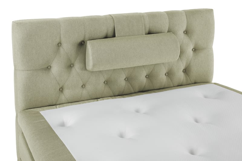 Lucky Komplet Sengepakke 120x200 Polyeter Diamant Sengegavl - Nakkepude Stor Grøn - Møbler - Senge - Komplet sengepakke