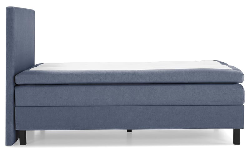Lucky Komplet Sengepakke 120x200 Polyeter Glat Sengegavl - Mørkeblå - Møbler - Senge - Kontinentalsenge