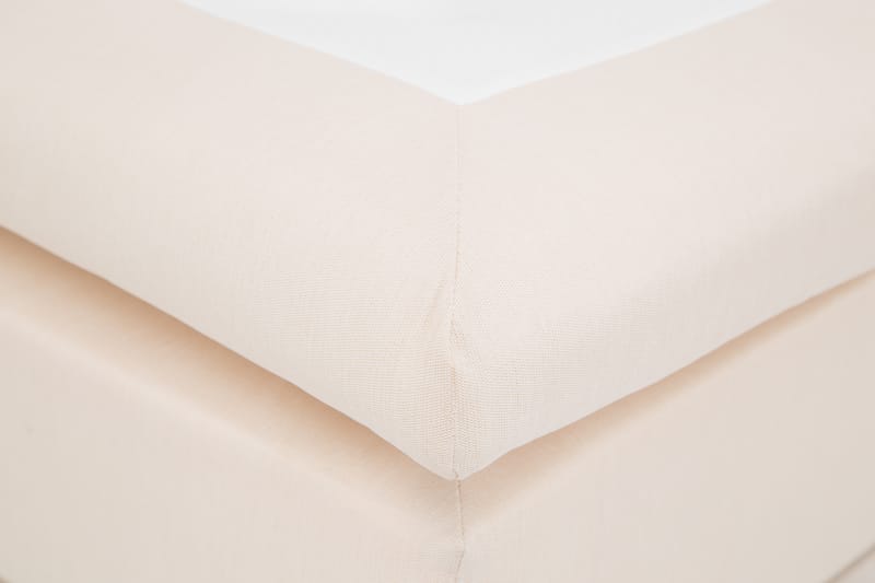 Lucky Komplet Sengepakke 120x200 Polyeter Glat Sengegavl - Beige - Møbler - Senge - Kontinentalsenge