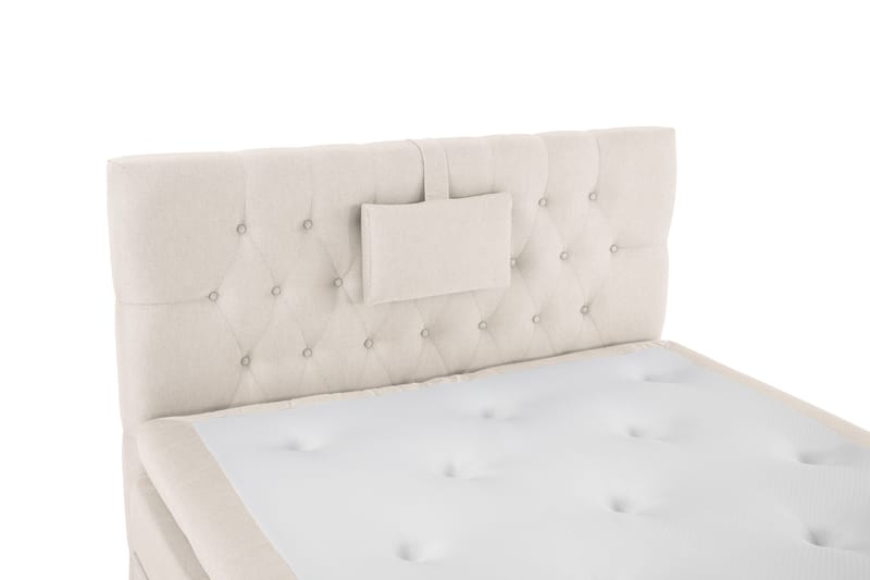 Lucky Komplet Sengepakke 120x200 Polyeter Diamant Sengegavl - Nakkepude Lille Beige - Møbler - Senge - Kontinentalsenge