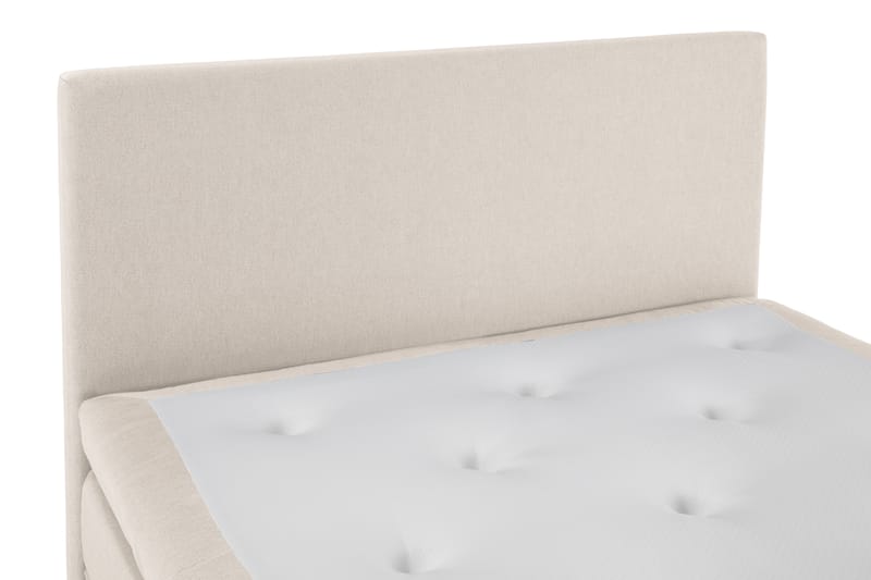 Lucky Komplet Sengepakke 120x200 Polyeter Glat Sengegavl - Beige - Møbler - Senge - Kontinentalsenge