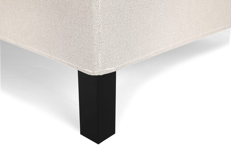 Lucky Komplet Sengepakke 120x200 Polyeter Glat Sengegavl - Beige - Møbler - Senge - Kontinentalsenge