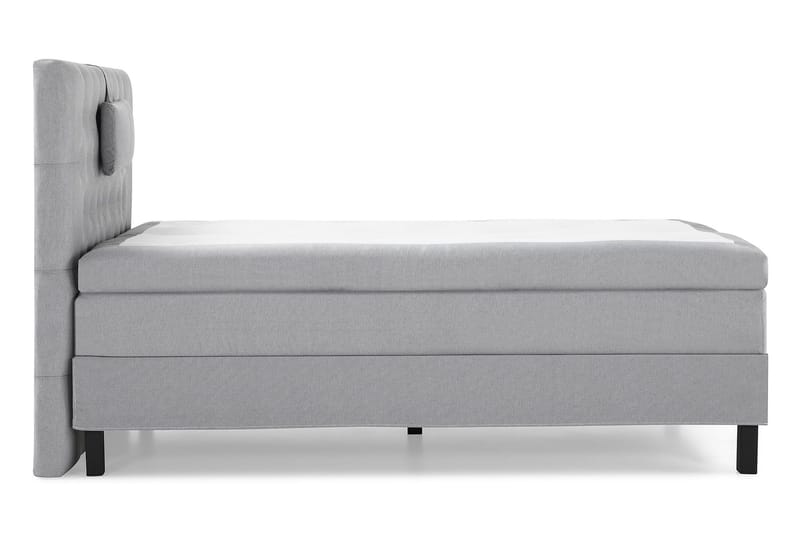 Lucky Komplet Sengepakke 120x200 Polyeter Diamant Sengegavl - Nakkepude Lille Mellemgrå - Møbler - Senge - Kontinentalsenge