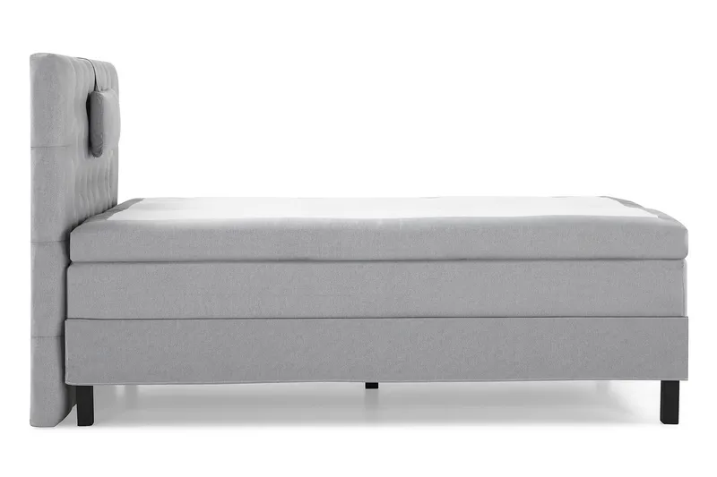 Lucky Komplet Sengepakke 120x200 Polyeter Diamant Sengegavl - Nakkepude Lille Mellemgrå - Møbler - Senge - Kontinentalsenge