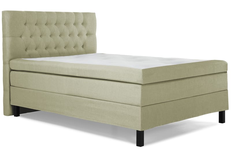 Lucky Komplet Sengepakke 120x200 Polyeter Diamant Sengegavl - Grøn - Møbler - Senge - Komplet sengepakke