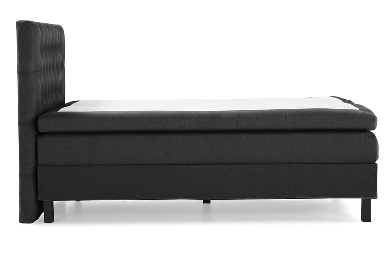 Lucky Komplet Sengepakke 140x200 cm Kontinentalseng med Sengegavl - Sort / Grå - Møbler - Senge - Kontinentalsenge