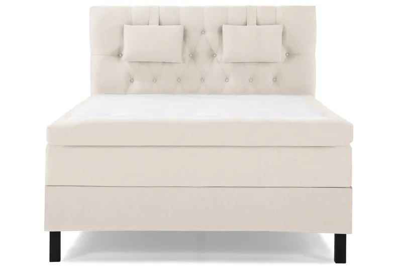 Lucky Komplet Sengepakke 140x200 Latex Diamant Sengegavl - Nakkepude Lille Beige - Møbler - Senge - Kontinentalsenge