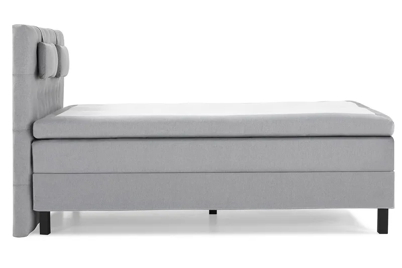 Lucky Komplet Sengepakke 140x200 Latex Diamant Sengegavl - Nakkepude Lille Mellemgrå - Møbler - Senge - Kontinentalsenge