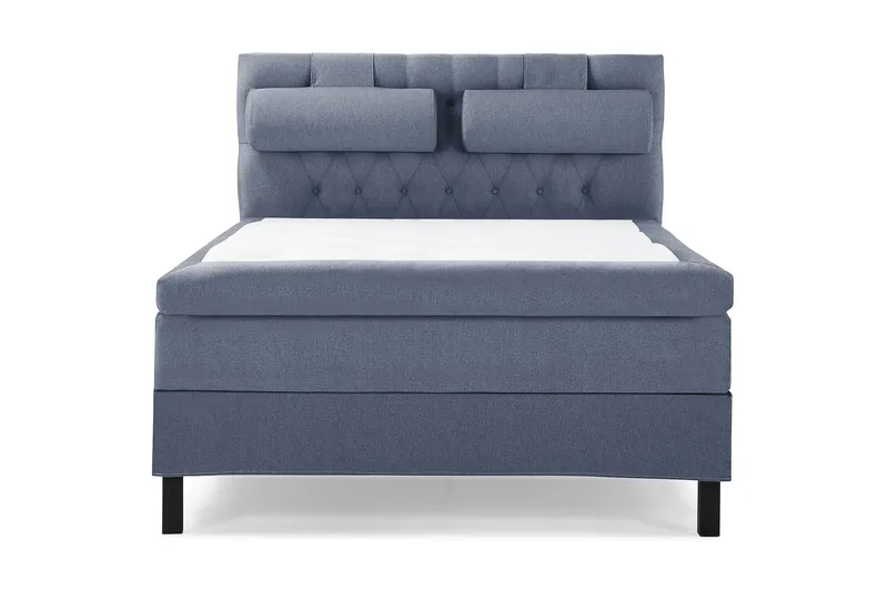 Lucky Komplet Sengepakke 140x200 Latex Diamant Sengegavl - Nakkepude Stor Mørkeblå - Møbler - Senge - Kontinentalsenge