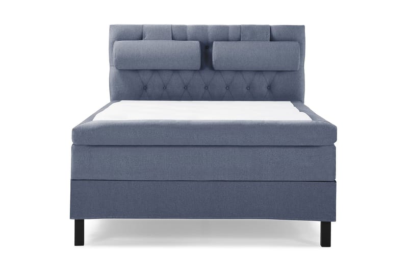 Lucky Komplet Sengepakke 140x200 Latex Diamant Sengegavl - Nakkepude Stor Mørkeblå - Møbler - Senge - Kontinentalsenge