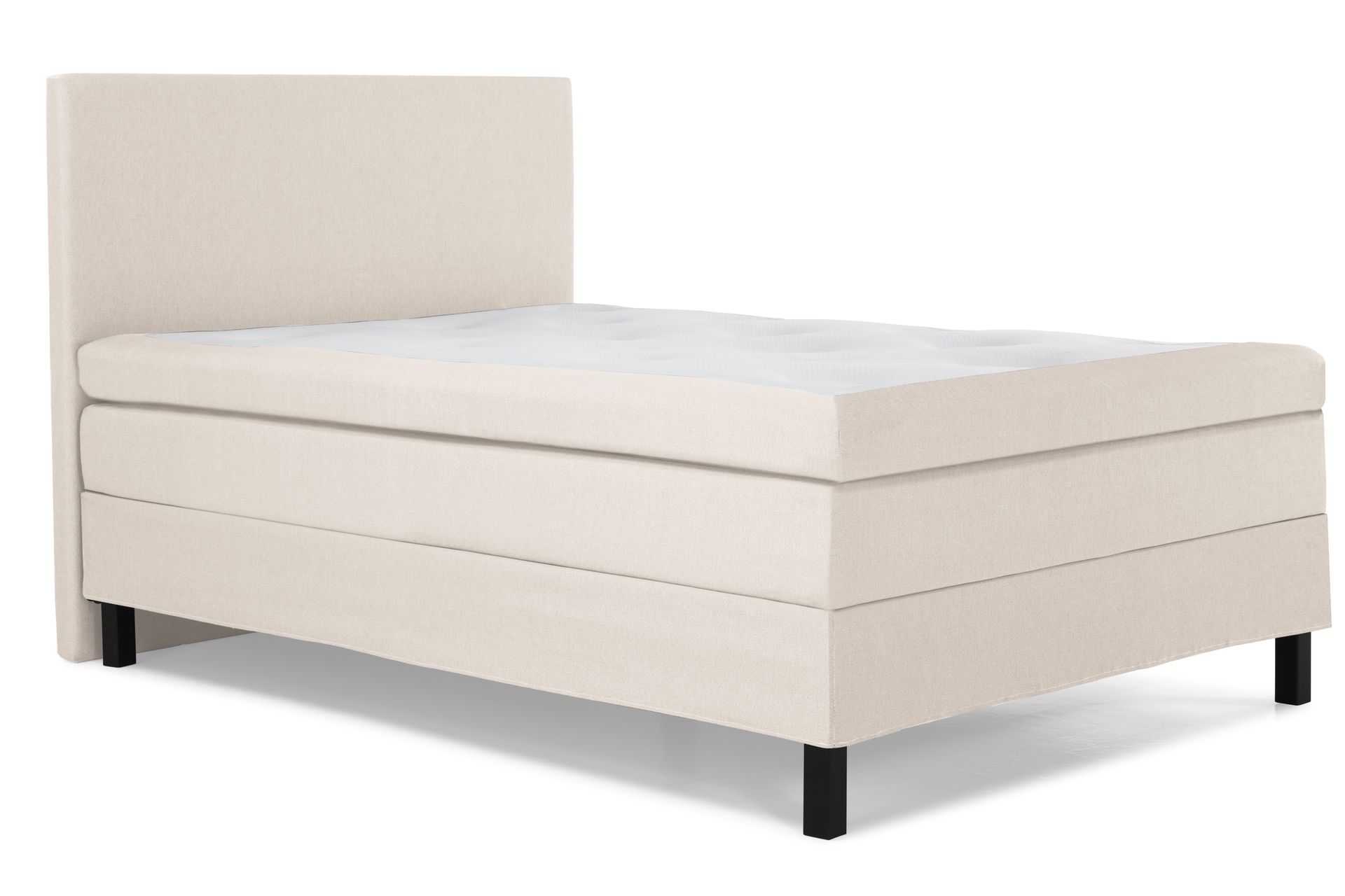 Lucky Komplet Sengepakke 140x200 Latex Glat Sengegavl - Beige - Møbler - Senge - Komplet sengepakke