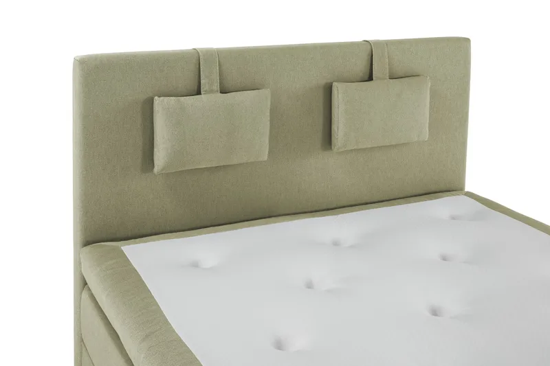 Lucky Komplet Sengepakke 140x200 Latex Glat Sengegavl - Nakkepude Lille Grøn - Møbler - Senge - Kontinentalsenge