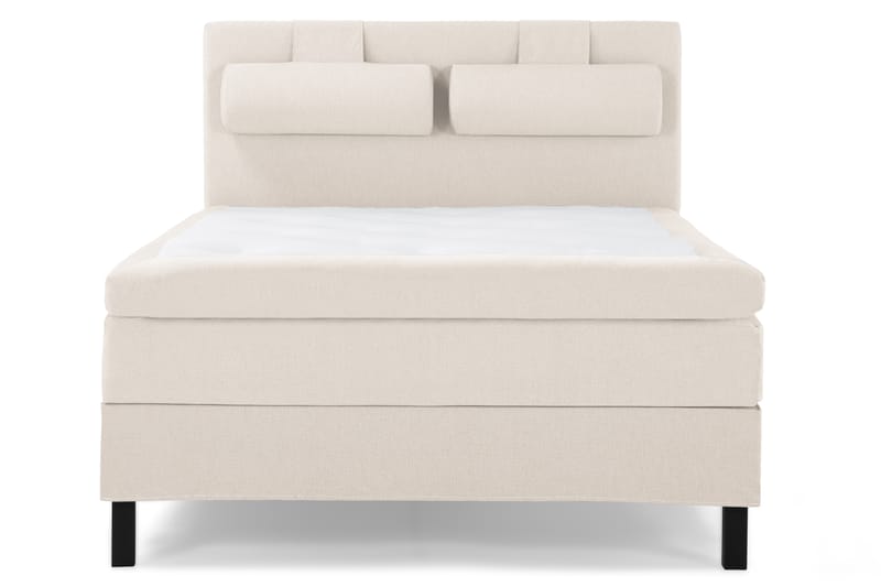 Lucky Komplet Sengepakke 140x200 Latex Glat Sengegavl - Nakkepude Stor Beige - Møbler - Senge - Komplet sengepakke