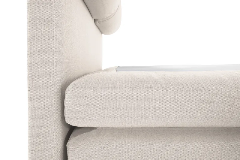 Lucky Komplet Sengepakke 140x200 Latex Glat Sengegavl - Nakkepude Stor Beige - Møbler - Senge - Kontinentalsenge