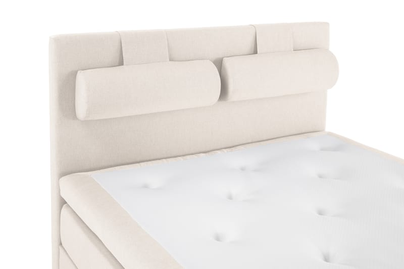 Lucky Komplet Sengepakke 140x200 Latex Glat Sengegavl - Nakkepude Stor Beige - Møbler - Senge - Komplet sengepakke