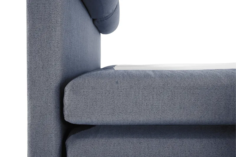 Lucky Komplet Sengepakke 140x200 Latex Glat Sengegavl - Nakkepude Stor Mørkeblå - Møbler - Senge - Kontinentalsenge