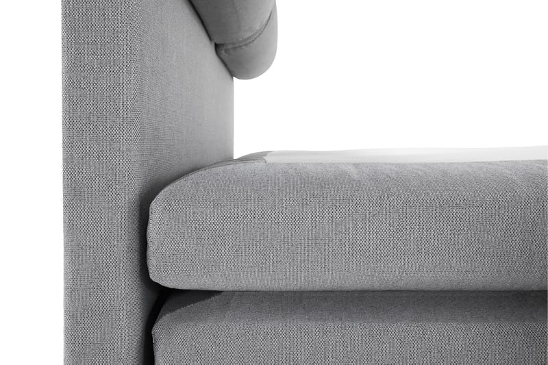 Lucky Komplet Sengepakke 140x200 Latex Glat Sengegavl - Nakkepude Stor Mellangrå - Møbler - Senge - Kontinentalsenge