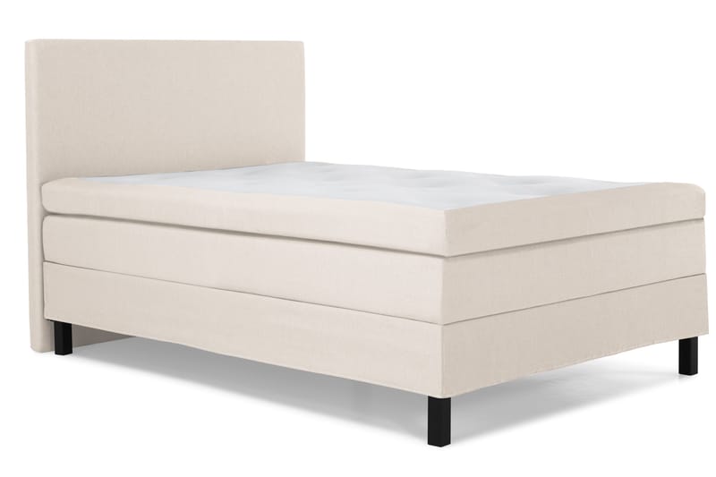 Lucky Komplet Sengepakke 140x200 Memory Glat Sengegavl - Beige - Møbler - Senge - Kontinentalsenge