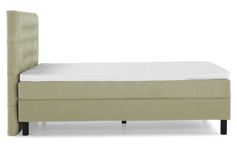 Lucky Komplet Sengepakke 140x200 Skum Diamant Sengegavl - Grøn - Møbler - Senge - Kontinentalsenge