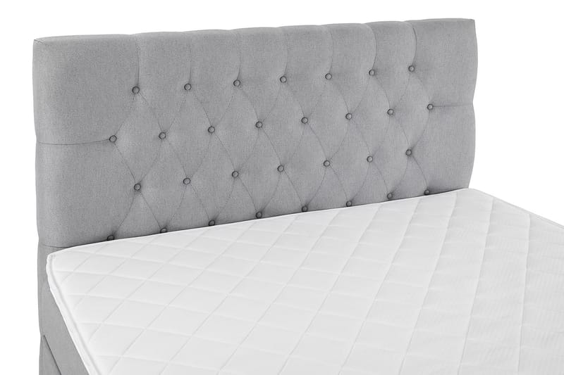 Lucky Komplet Sengepakke 140x200 Skum Diamant Sengegavl - Mellangrå - Møbler - Senge - Komplet sengepakke