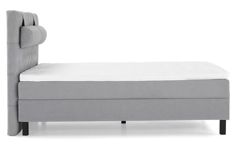 Lucky Komplet Sengepakke 140x200 Skum Diamant Sengegavl - Nakkepude Stor Mellangrå - Møbler - Senge - Kontinentalsenge