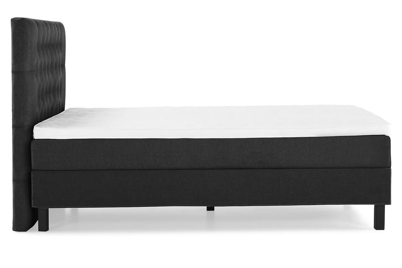 Lucky Komplet Sengepakke 140x200 Skum Diamant Sengegavl - Sort/Grå - Møbler - Senge - Komplet sengepakke
