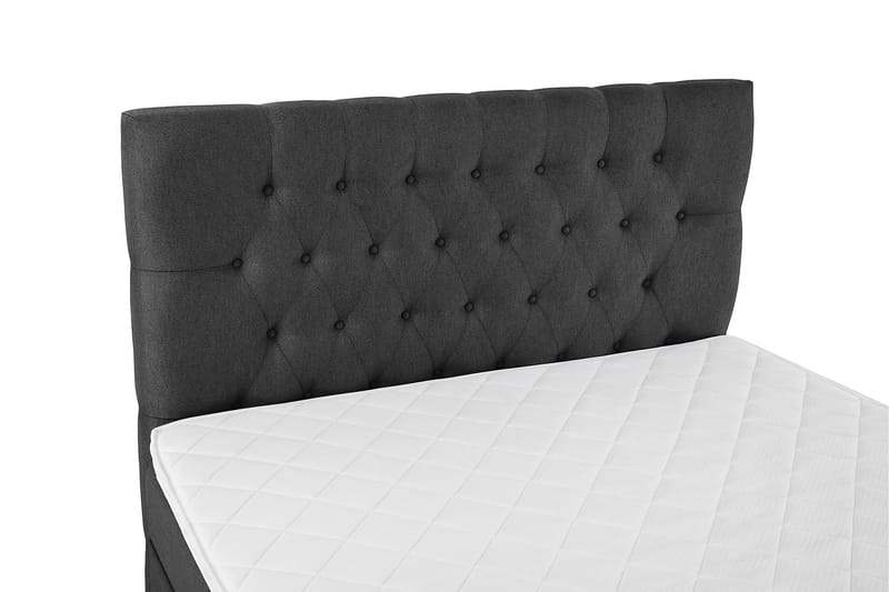 Lucky Komplet Sengepakke 140x200 Skum Diamant Sengegavl - Sort/Grå - Møbler - Senge - Komplet sengepakke