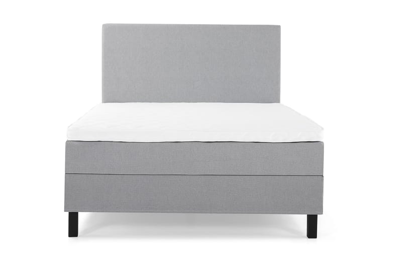 Lucky Komplet Sengepakke 140x200 Skum Glat Sengegavl - Mellangrå - Møbler - Senge - Komplet sengepakke