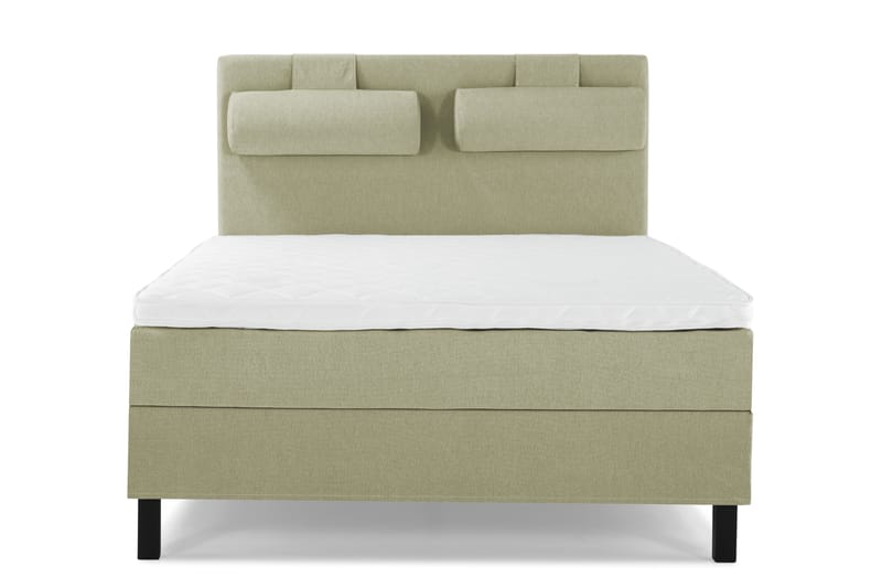 Lucky Komplet Sengepakke 140x200 Skum Glat Sengegavl - Nakkepude Stor Grøn - Møbler - Senge - Komplet sengepakke