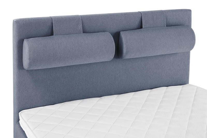 Lucky Komplet Sengepakke 140x200 Skum Glat Sengegavl - Nakkepude Stor Mørkeblå - Møbler - Senge - Komplet sengepakke